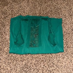 teal express blouse - size S